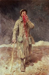 Um soldado ferido, 1916